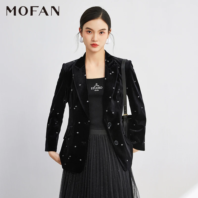 MOFAN摩凡秋新款黑色西装MBU352067