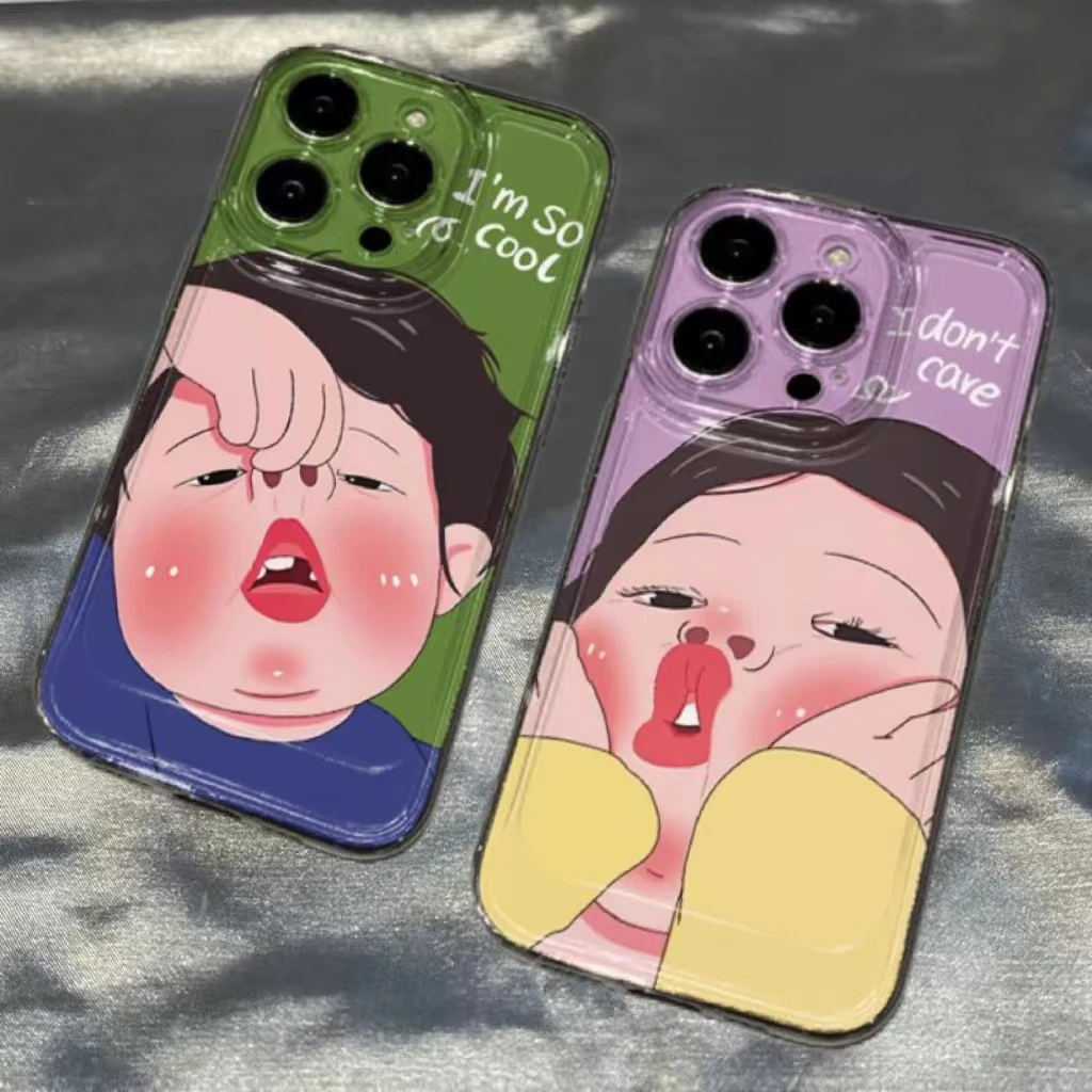 苹果华为oppo小米vivo搞怪男孩女孩iphone13pm太空12/11手机壳xs