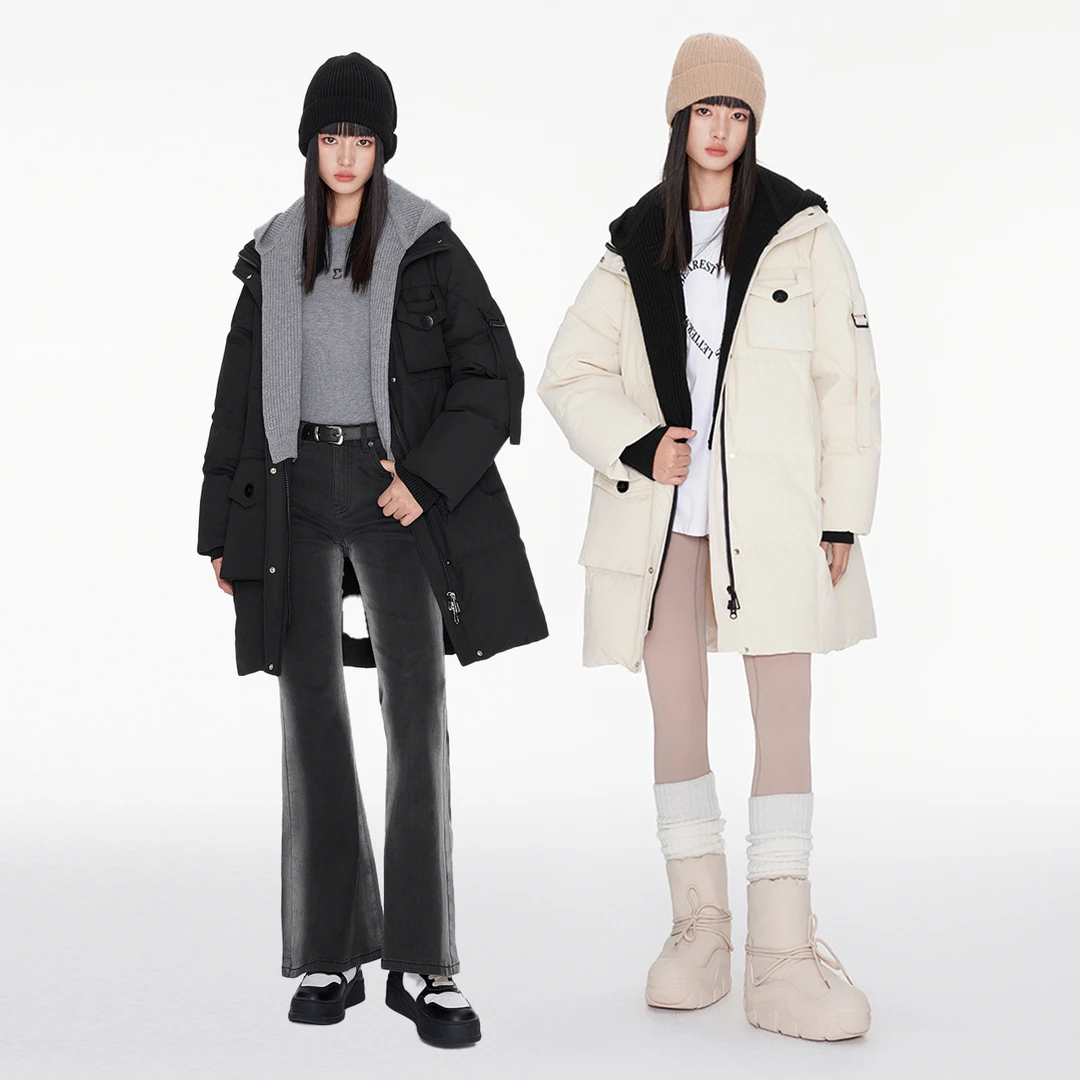 ITIB羽绒服女2023新款YOUPPIE!设计师款羽绒服纯色百搭冬季女外套