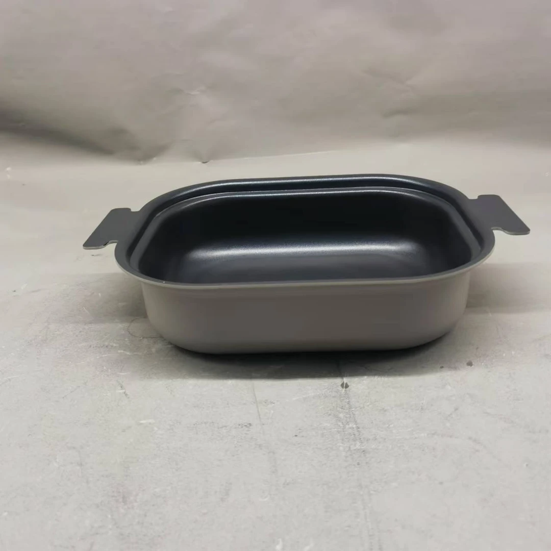 日本桌上锅24.5*19.5CM高度7CM可用电磁炉灰白色微瑕