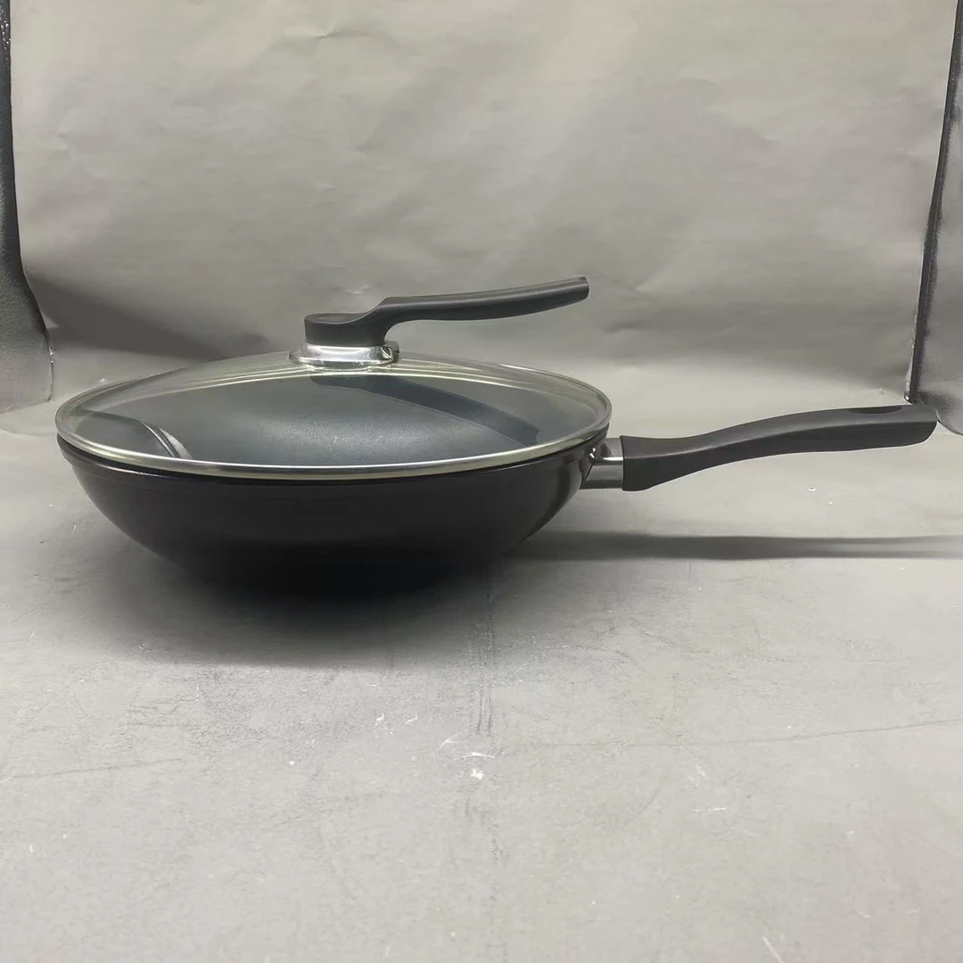 Pensary品牌30CM炒锅不粘锅煎鱼无油煎蛋可立玻璃盖