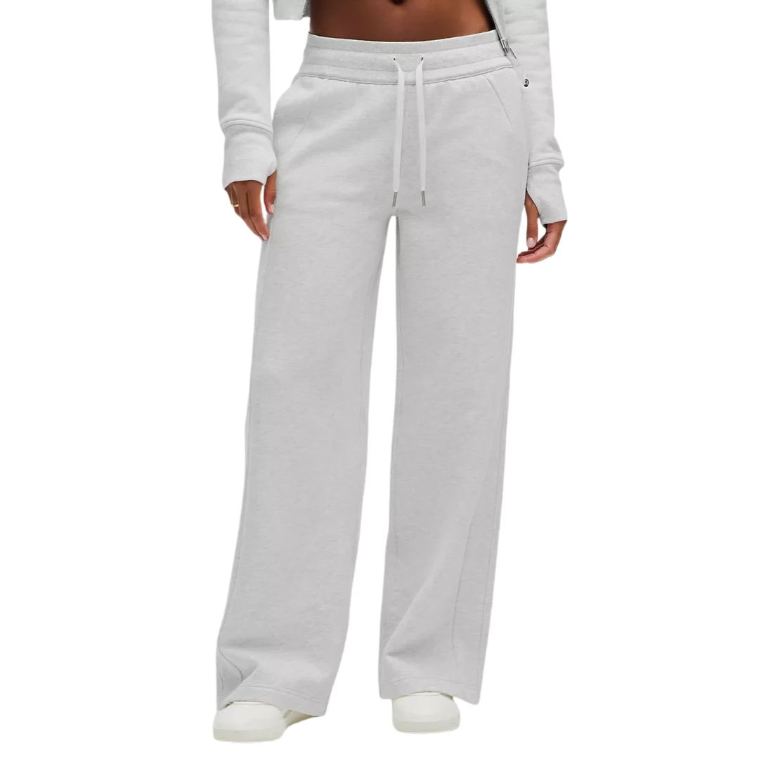 lululemon/露露乐蒙Scuba MR Wide-leg抓绒直筒阔腿裤31寸