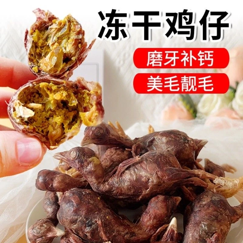 冻干小鸡仔猫狗零食营养增肥发腮肉干宠物无毛风干鹌鹑猫咪通用型