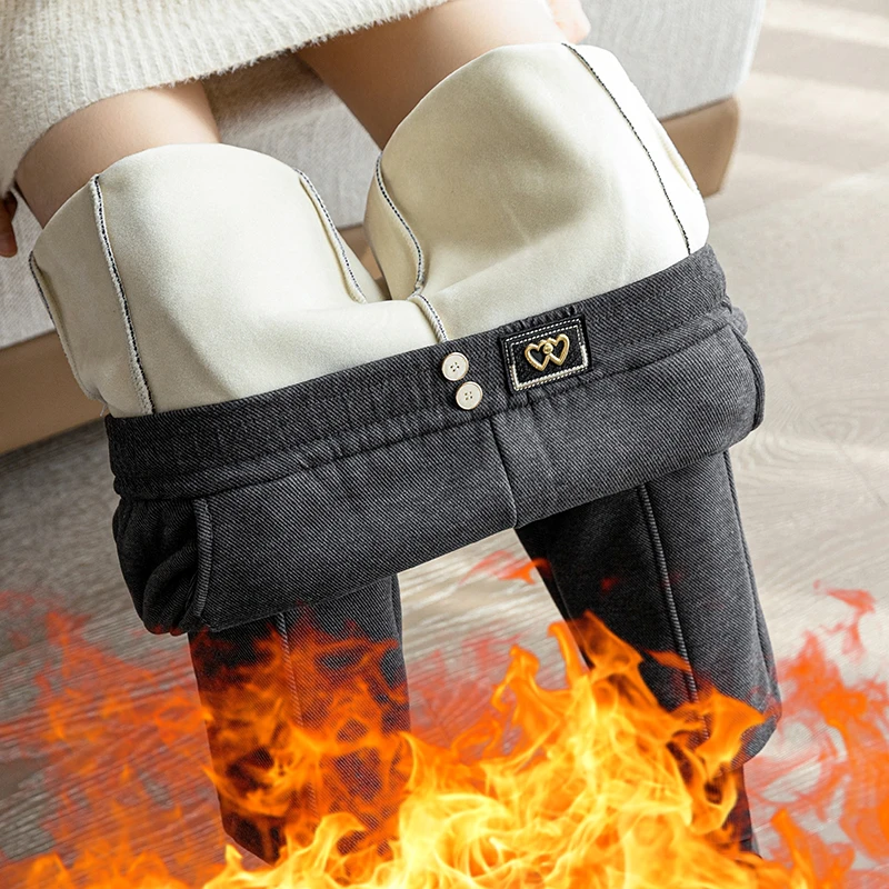 加厚加绒毛呢裤烟管裤女裤子宽松直筒显瘦休闲秋冬季高腰百搭长裤