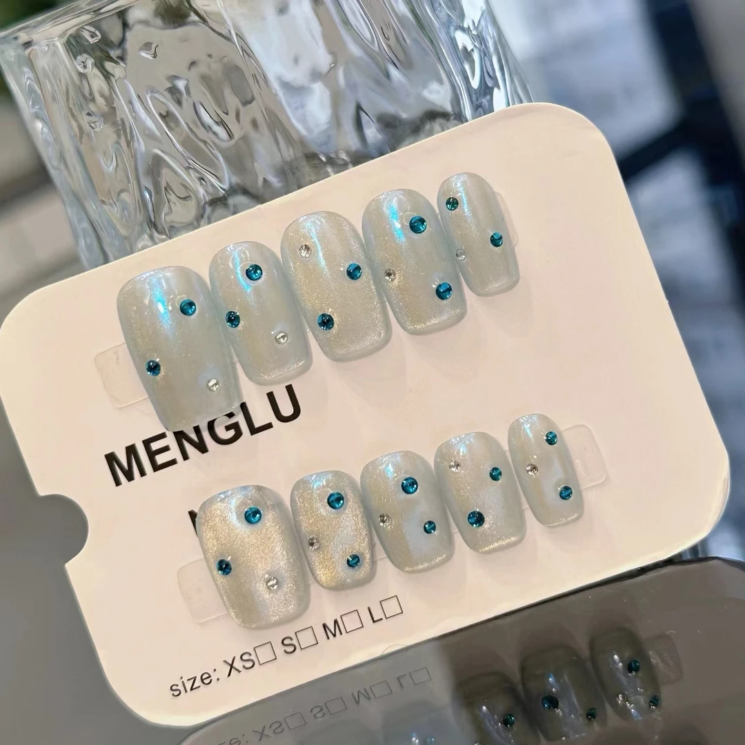 月下银湖  纯手工穿戴甲 十片装
