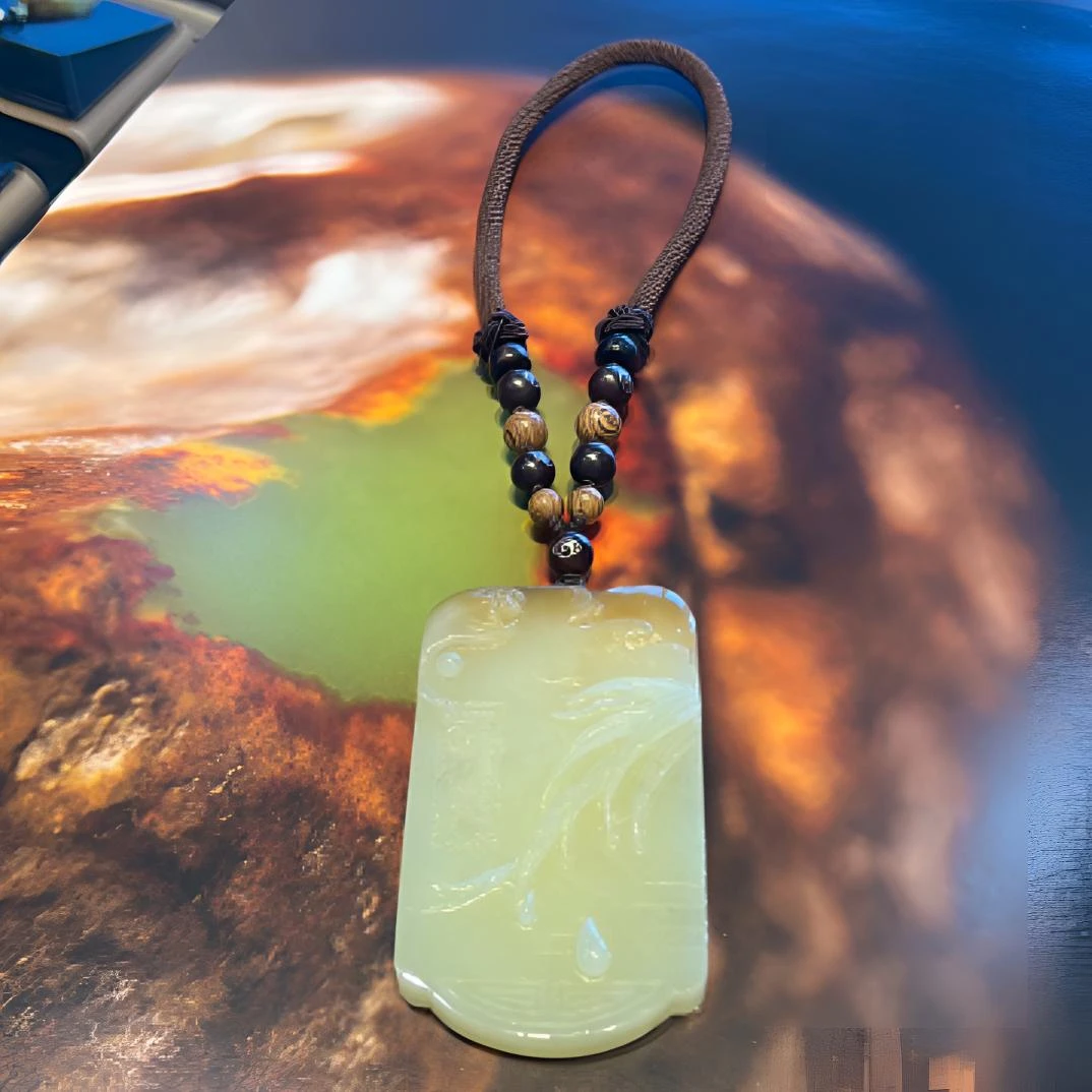 手把件手把牌大玉牌黄白老玉红糖黄肉节节高升规格：81/45/11mm