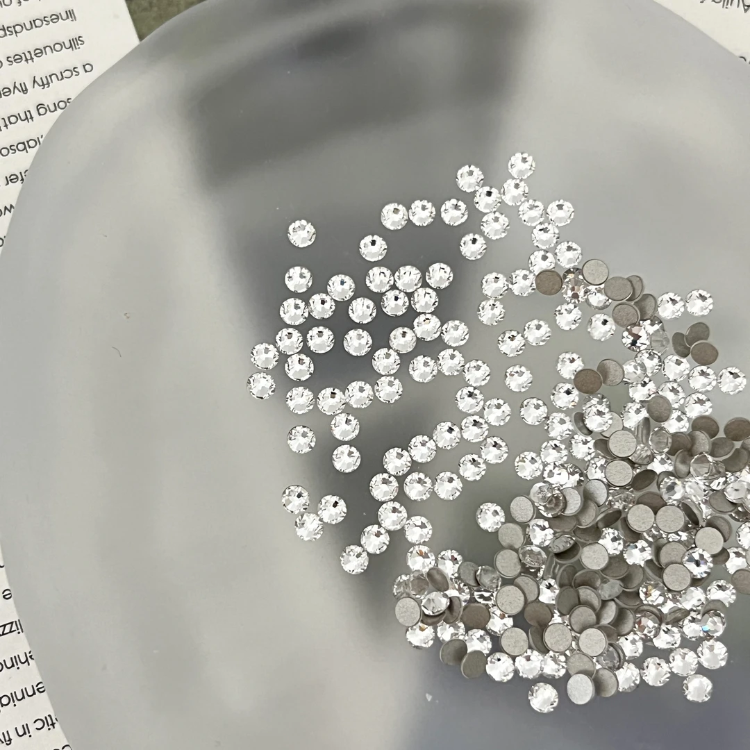 美甲钻饰品正品华子平底ss10《2.8mm》白色小圆钻高品质精工