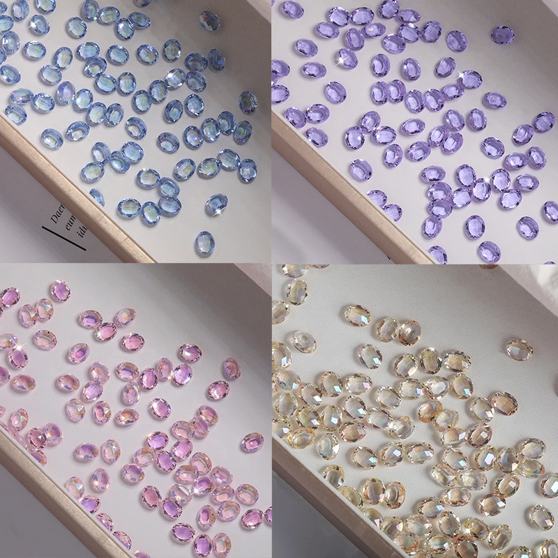 瑶瑶美甲钻饰品华子切水晶 8*10鸽子蛋 高品质精工超闪指甲钻夏日