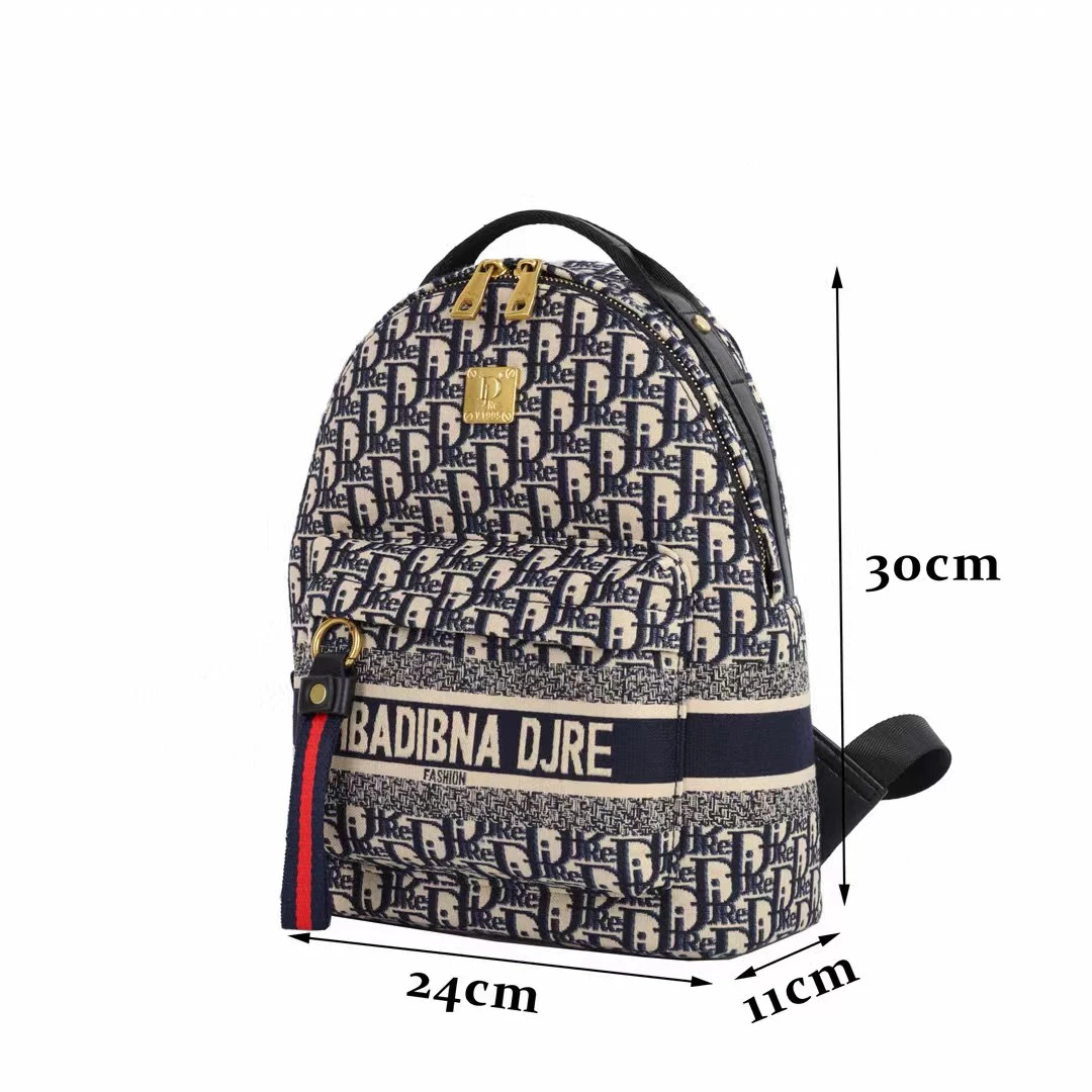 2025新款字母刺绣背包女士书包百搭旅行包小众高级百搭质感双肩包