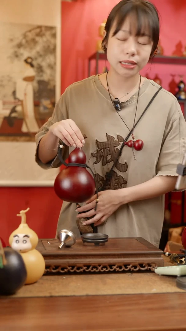 【闪购商品】379号精品天然大漆工艺防渗内胆酒葫芦~