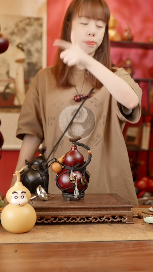 【闪购商品】65号精品天然大漆工艺防渗内胆酒葫芦~