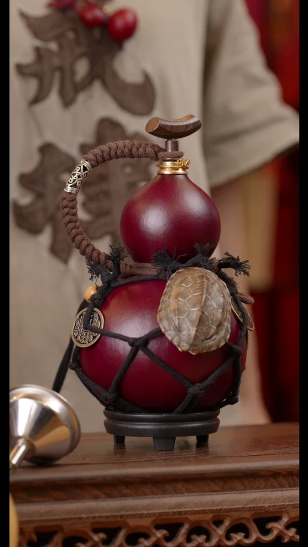 【闪购商品】429号精品天然大漆工艺防渗内胆酒葫芦~