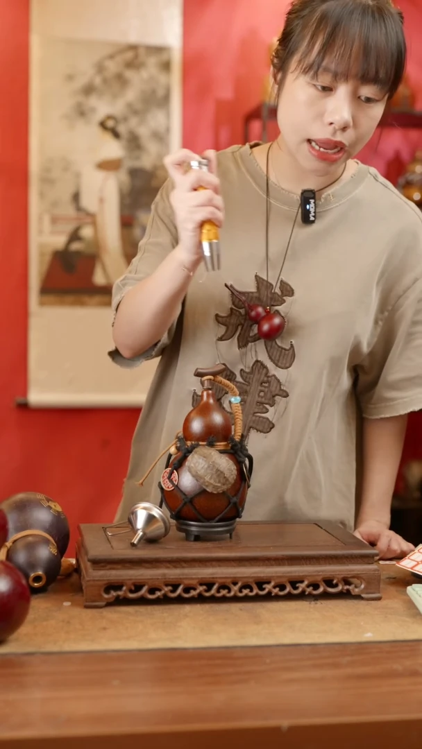 【闪购商品】精品天然大漆工艺防渗内胆酒葫芦~42