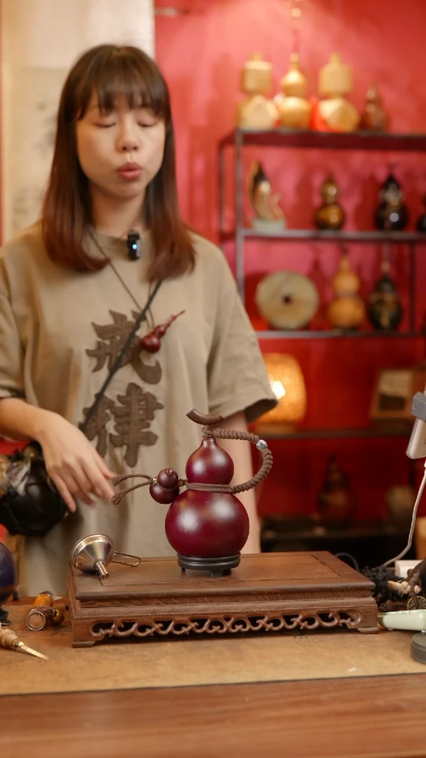 【闪购商品】286号精品天然大漆工艺防渗内胆酒葫芦~