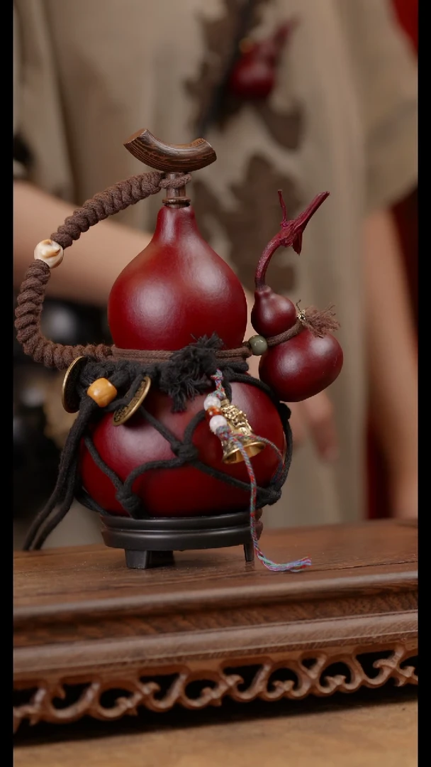 【闪购商品】403号精品天然大漆工艺防渗内胆酒葫芦~