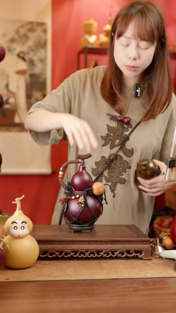 【闪购商品】276号精品天然大漆工艺防渗内胆酒葫芦~