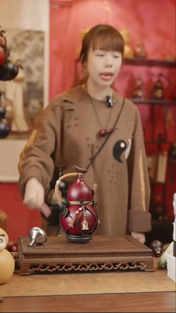 【闪购商品】357号精品天然大漆工艺防渗内胆酒葫芦~