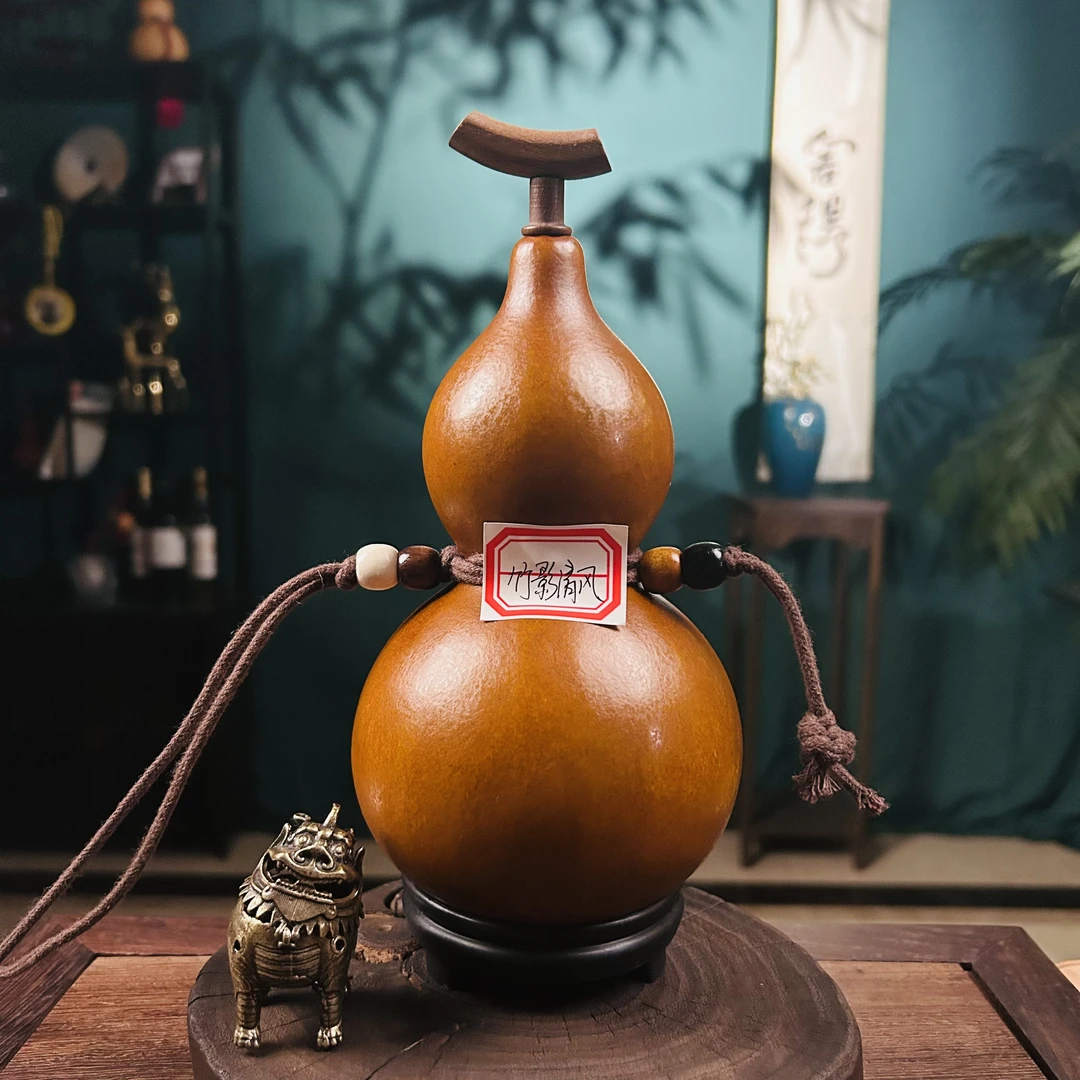 旷世级 —【竹影清风】—【凌梦葫】正宗非遗大漆酒葫芦珍藏福禄摆件