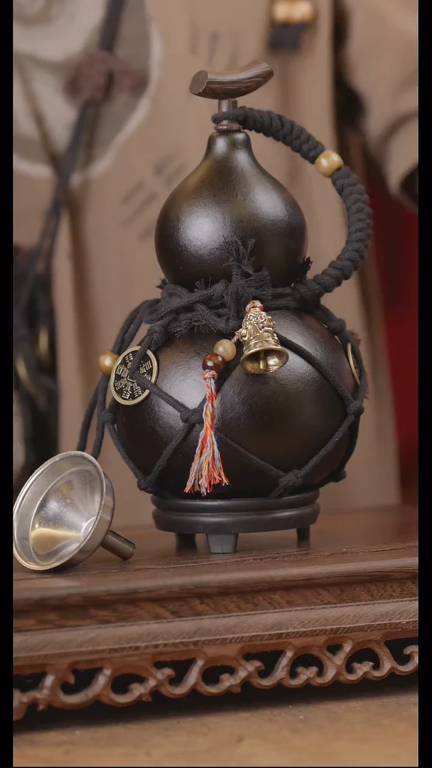 【闪购商品】15号精品天然大漆工艺防渗内胆酒葫芦~