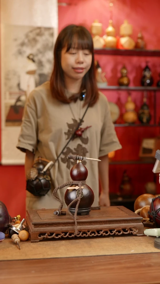 【闪购商品】391号精品天然大漆工艺防渗内胆酒葫芦~