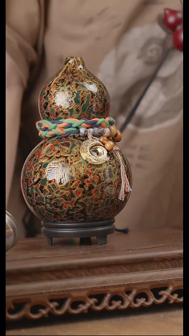 【闪购商品】306号精品天然大漆工艺防渗内胆酒葫芦~