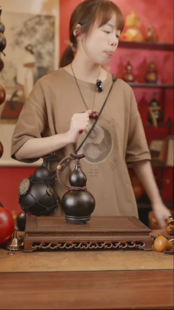 【闪购商品】379号精品天然大漆工艺防渗内胆酒葫芦~