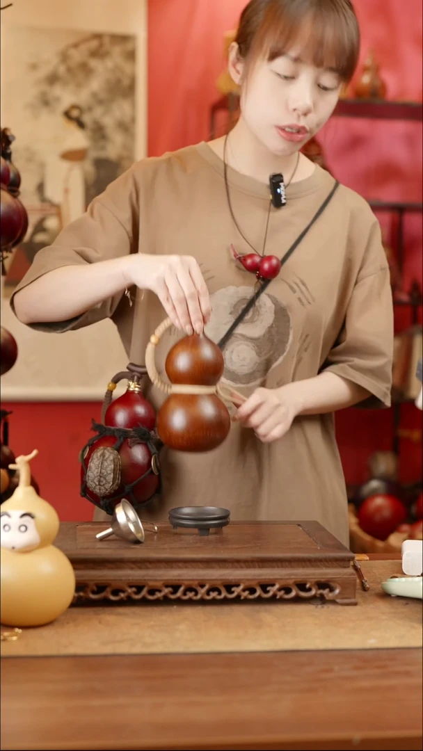 【闪购商品】293号精品天然大漆工艺防渗内胆酒葫芦~