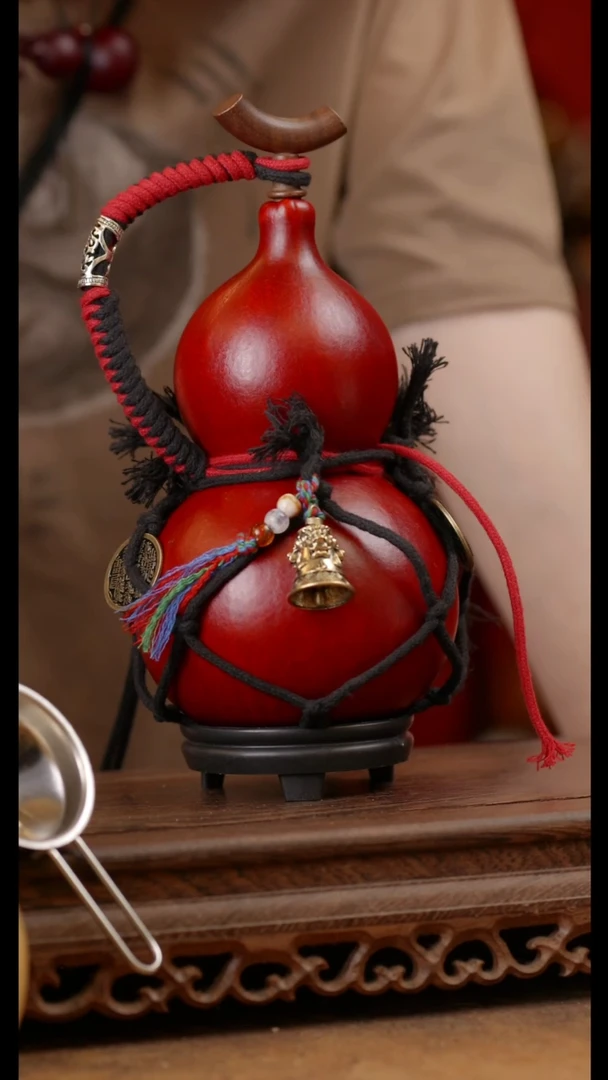 【闪购商品】306号精品天然大漆工艺防渗内胆酒葫芦~