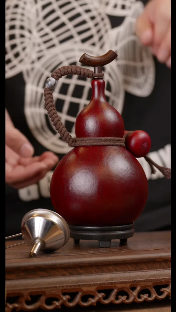 【闪购商品】296号精品天然大漆工艺防渗内胆酒葫芦~