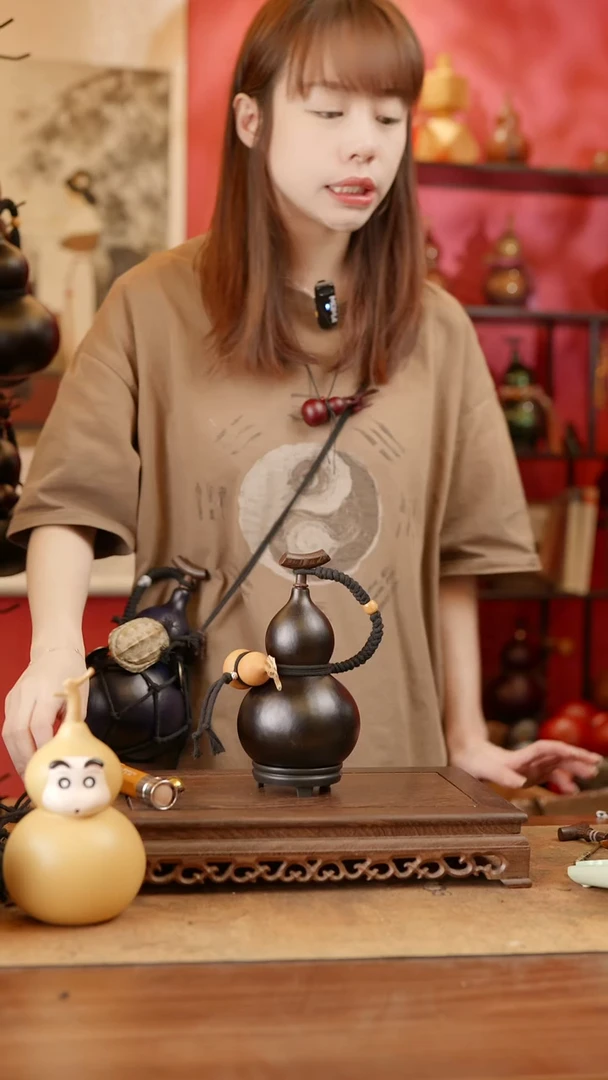【闪购商品】225号精品天然大漆工艺防渗内胆酒葫芦~