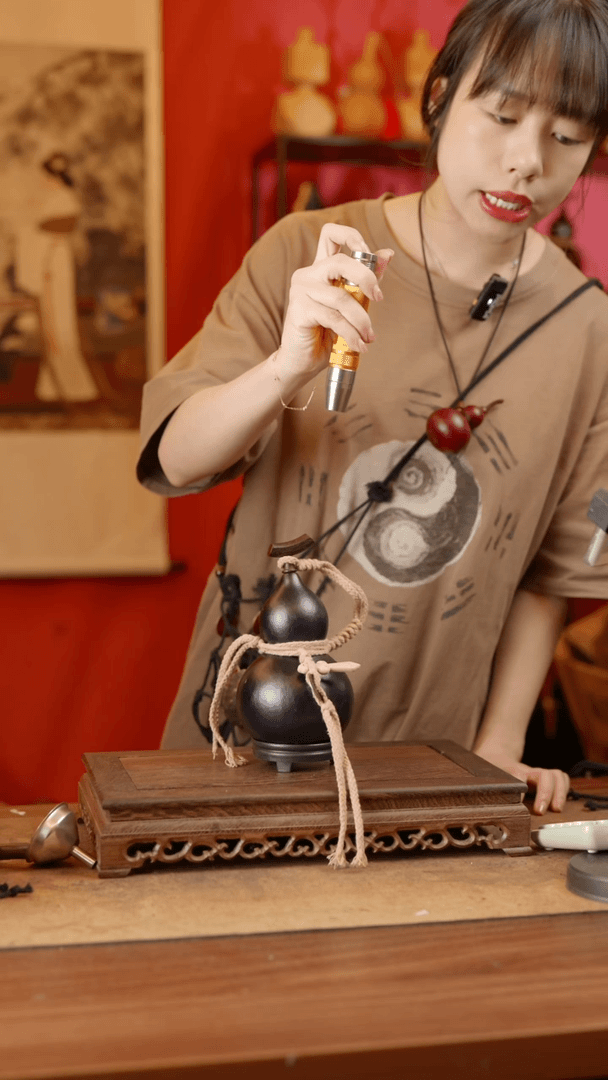 【闪购商品】精品天然大漆工艺防渗内胆酒葫芦~70