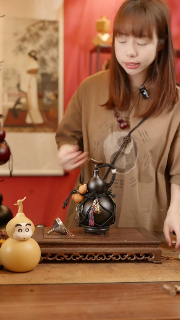 【闪购商品】261号精品天然大漆工艺防渗内胆酒葫芦~