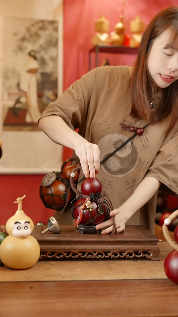 【闪购商品】121号精品天然大漆工艺防渗内胆酒葫芦~