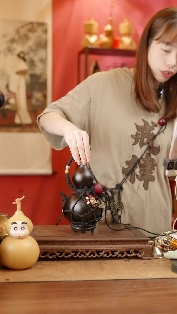 【闪购商品】351号精品天然大漆工艺防渗内胆酒葫芦~