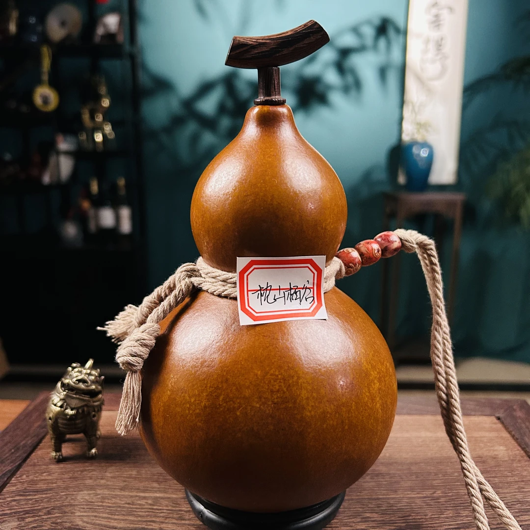 旷世级 —【枕山栖谷】—【凌梦葫】正宗非遗大漆酒葫芦珍藏福禄摆件