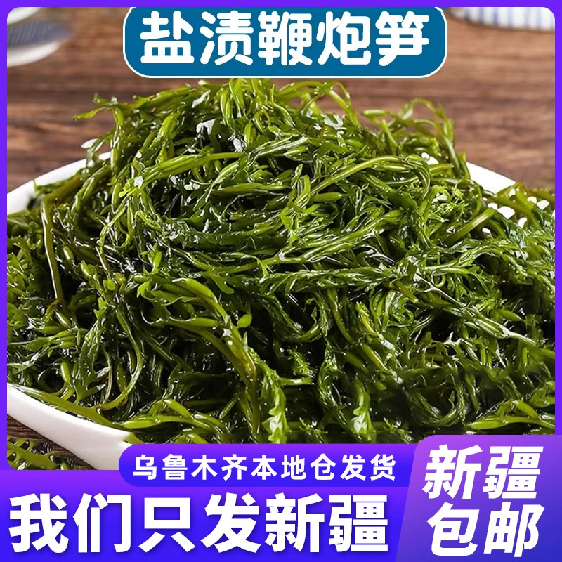 新疆包邮鞭炮笋火锅配菜海藻盐渍马尾即食海草串串商用营养羊栖菜