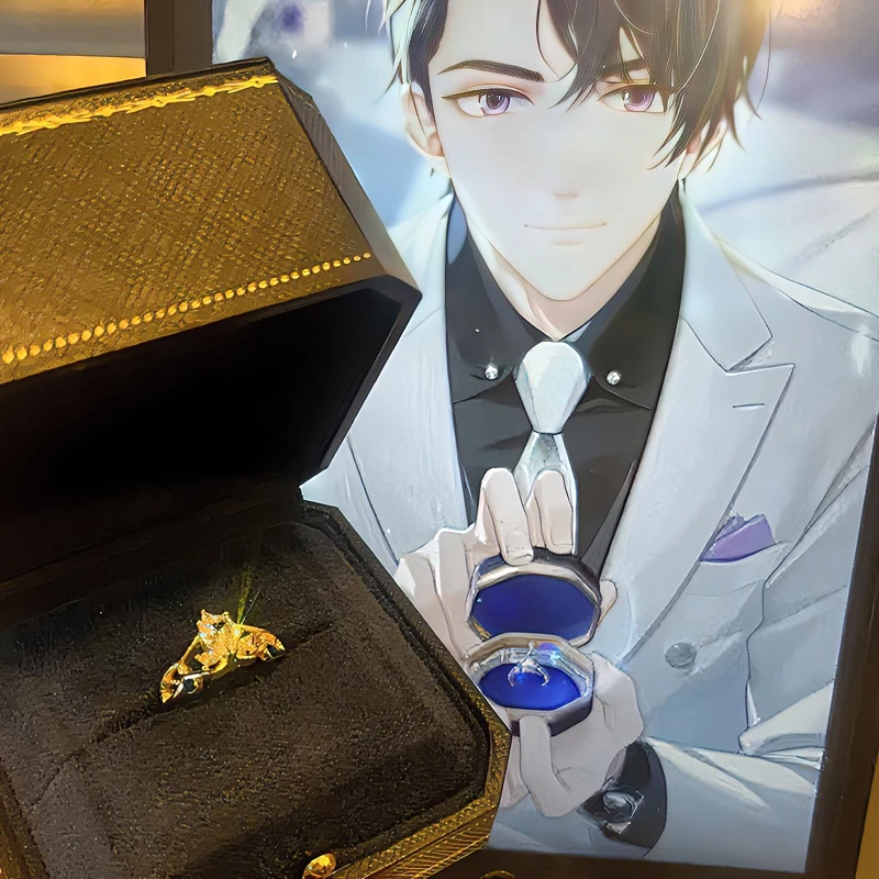 铜合金戒指 铜合金—《未定事件簿》—陆景和-婚戒可调节戒指精致气质