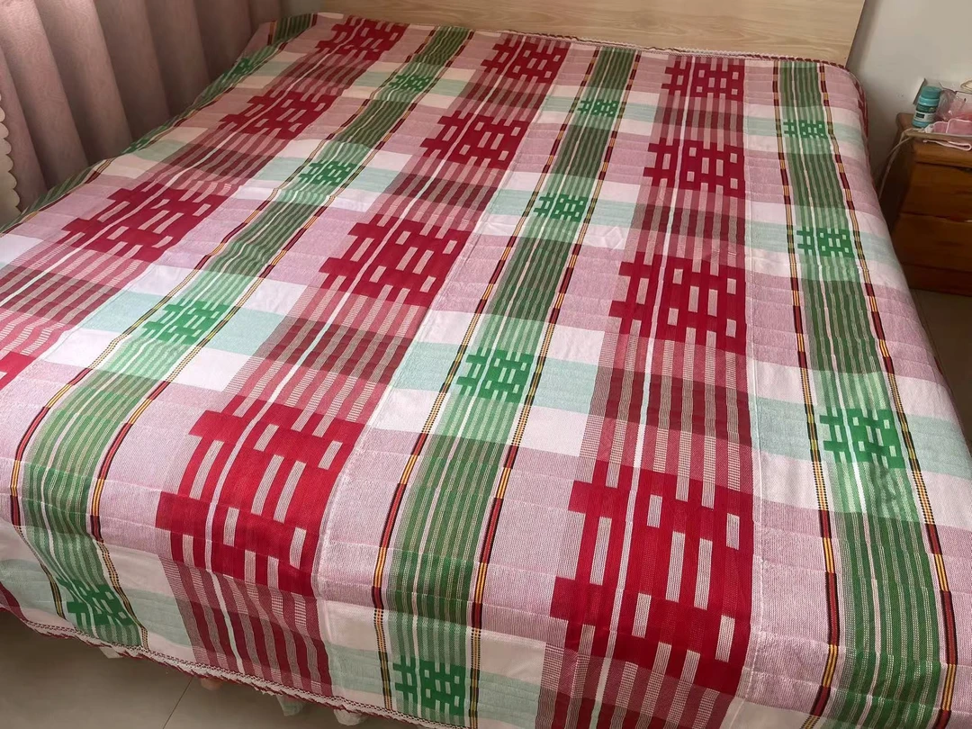 纯手工纯棉家用简约大气透气舒适亲肤山东老粗布