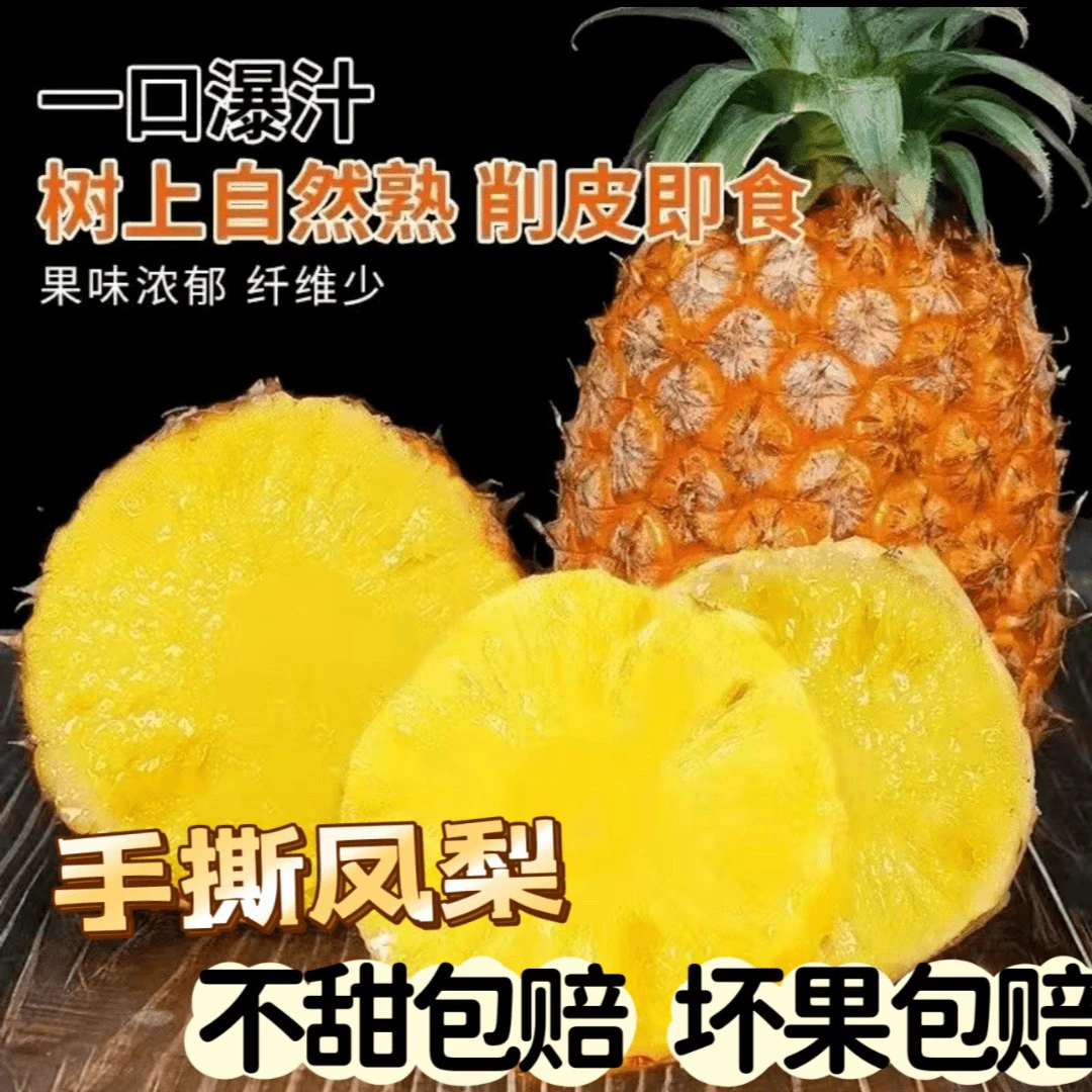 【海南直发】海南凤梨现摘现发香甜多汁当季孕妇水果自然熟