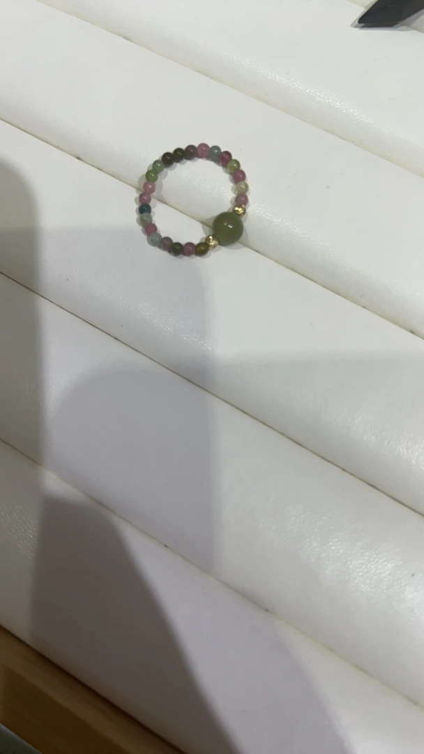 碧玺和田玉戒指活口-406D