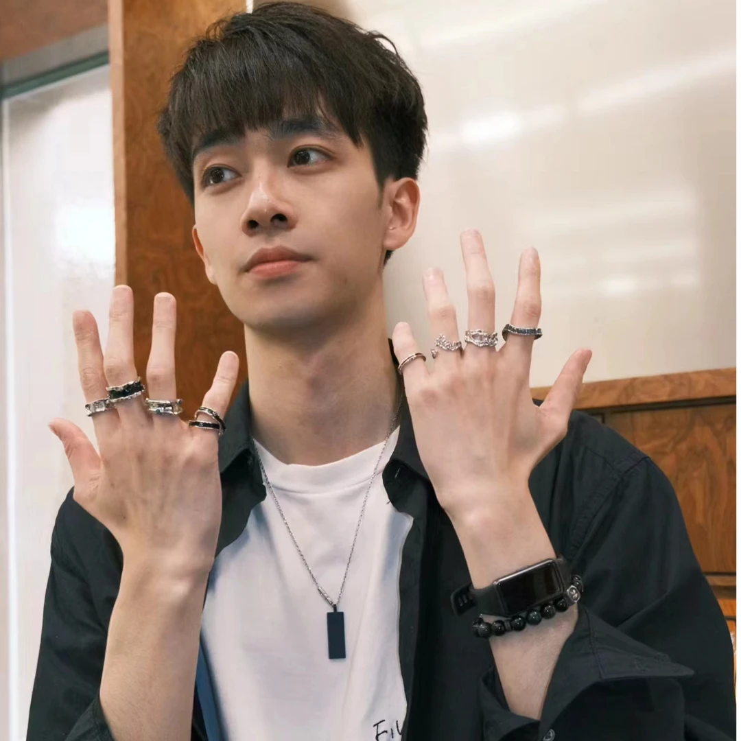 铜合金戒指 戒指合集男士个性复古做旧情侣小众戒指简约个性