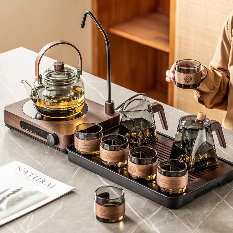 自动上水电陶炉煮茶器保温家用小型煮茶炉烧水茶壶电热磁炉煮茶壶