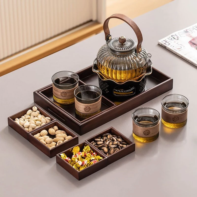茶具家用耐热玻璃花茶壶茶杯蜡烛加热煮茶过滤泡茶水果茶壶养生壶
