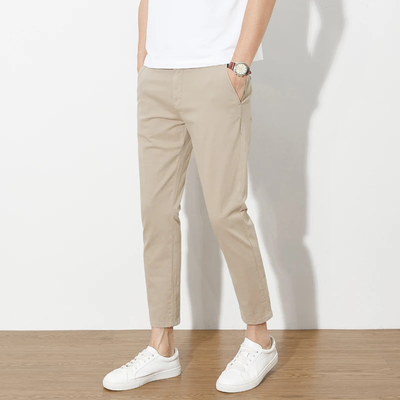 九分裤男秋冬修身小脚男士韩版潮流弹力百搭休闲裤男纯棉男裤