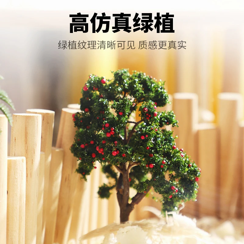 仓鼠笼子摆件微景观小树假花仿真绿植物芦丁鸡饲养箱造景装饰用品