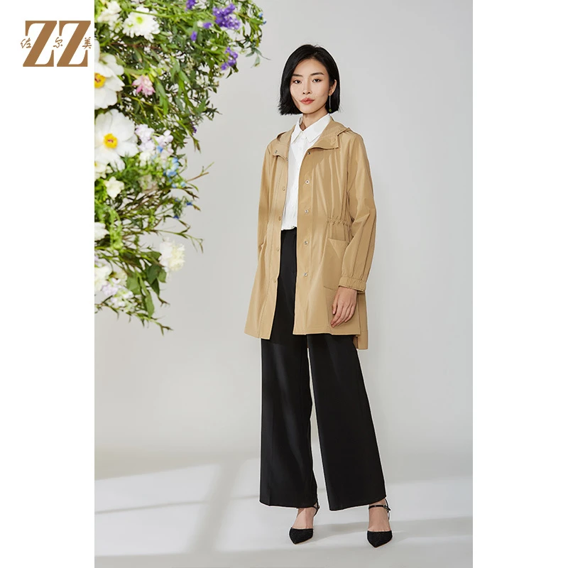 ZZ/佐尔美春季气质休闲收腰中长款时尚宽松风衣女E11FZ17