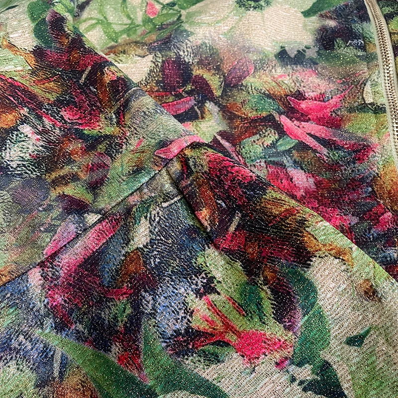 佐尔美金丝锦印花连衣裙61LL28