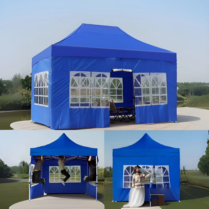 摆摊围布帐篷围布冬季防风防雨户外批发帐篷三面雨棚透明帐篷遮雨