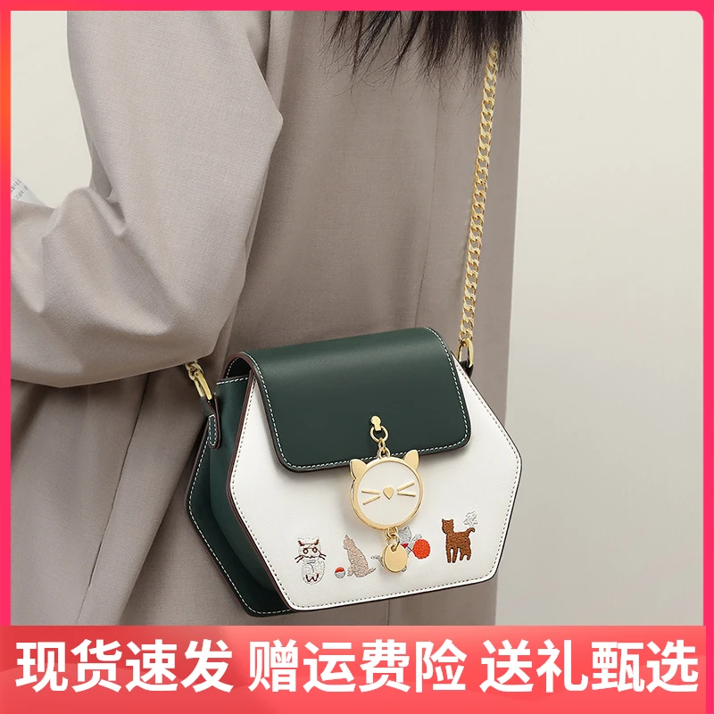 单肩女包包斜挎包涂鸦小方包网红洋气小挎包小众手机包盒子包潮包