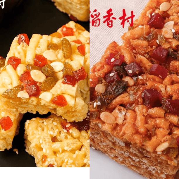 三禾【稻香村】白沙1块+红沙1块传统沙琪玛